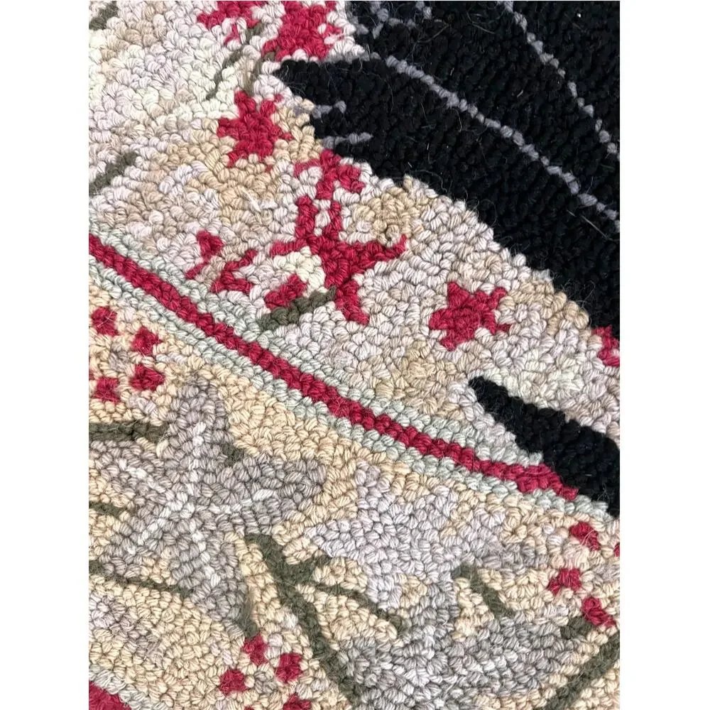 Orvis oval rug 2X4 hooked rug dog Labrador Retriever accent mat vintage wool